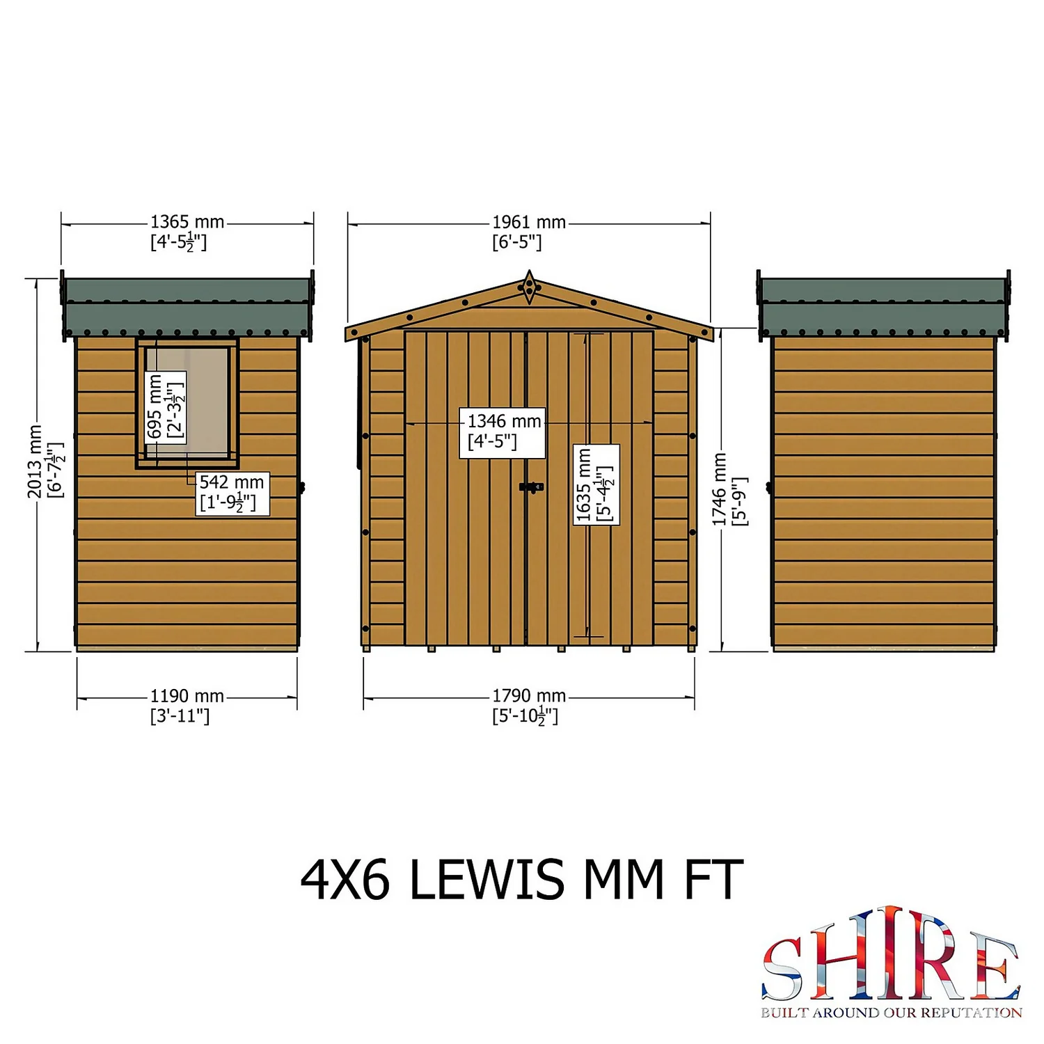 Shire 4 X 6ft Lewis Garden Shed - Including Installation 3 Shire 4 X 6ft Lewis Garden Shed - Including Installation - Image 3