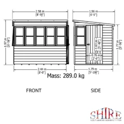 Shire 8 X 6ft Sun Pent Shed -Garden Decorations and Ornaments Store 13505284 9694931993114652