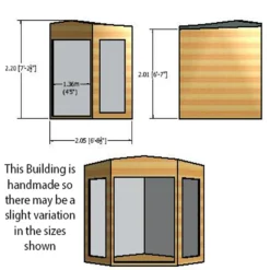 Shire 7 X 7ft Barclay Summerhouse -Garden Decorations and Ornaments Store 13505300 1684931995655619