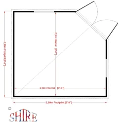 Shire 10 X 10ft Barclay Summerhouse -Garden Decorations and Ornaments Store 13505306 9364931993819721