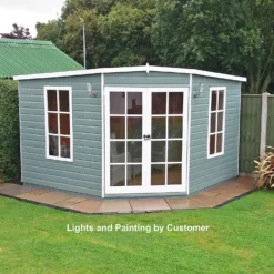 Shire 10 X 10ft Hampton Double Door Summerhouse - Including Installation -Garden Decorations and Ornaments Store 13505307 1344926475053534