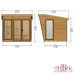 Shire 8 X 6ft Highclere Double Door Summerhouse - Including Installation -Garden Decorations and Ornaments Store 13505316 1524933734345342