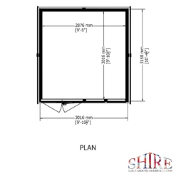 Shire 10 X 10ft Double Door Garden Office - Including Installation -Garden Decorations and Ornaments Store 13505321 6904931200231920