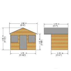 Shire 6 X 5ft Stork Kids Wooden Playhouse -Garden Decorations and Ornaments Store 13505338 1164931993262384