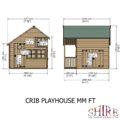 Shire 6 X 8ft Crib Kids Wooden Playhouse - Including Installation -Garden Decorations and Ornaments Store 13505346 1464931995737165