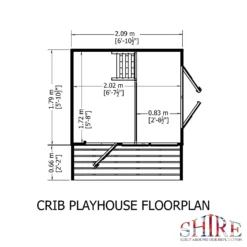 Shire 6 X 8ft Crib Kids Wooden Playhouse - Including Installation -Garden Decorations and Ornaments Store 13505346 3274931995785216