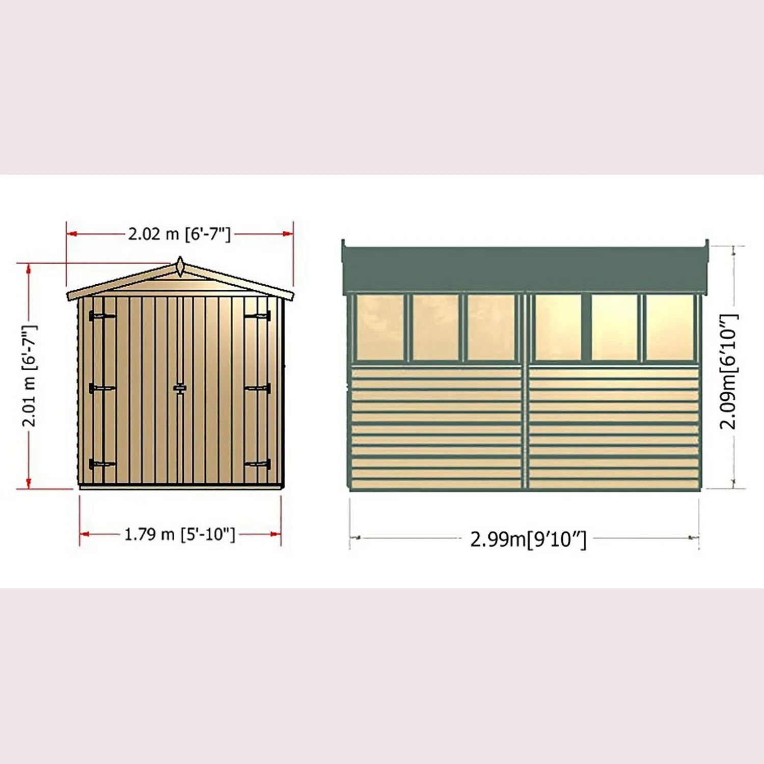 Shire 10x6ft Overlap Garden Shed - Including Installation 3 Shire 10x6ft Overlap Garden Shed - Including Installation - Image 3