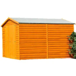 Shire 10x6ft Overlap Garden Shed No Windows -Including Installation