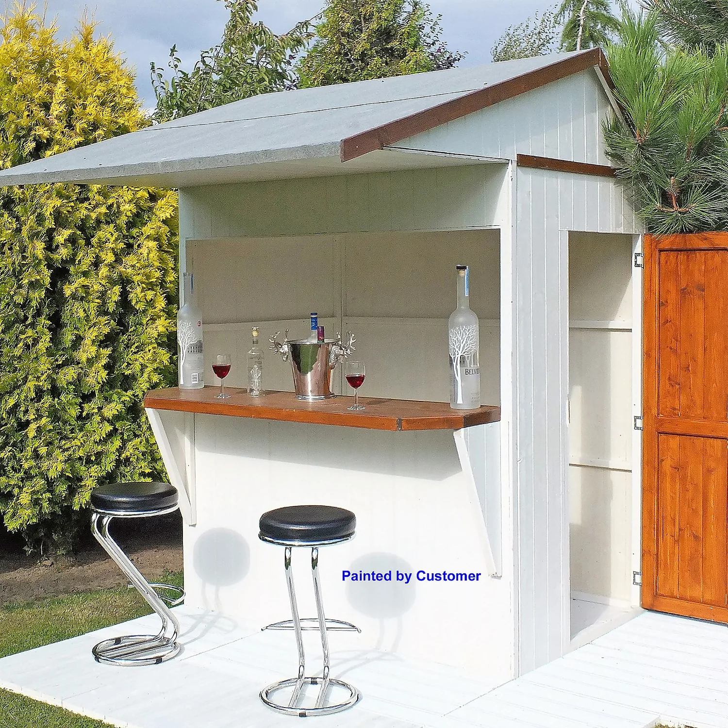 Shire 6x4ft Wooden Garden Bar 5 Shire 6x4ft Wooden Garden Bar - Image 5