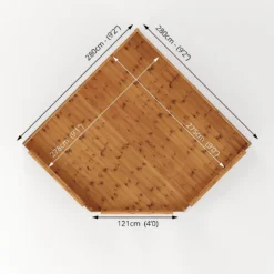 Country Living Premium Ribble 9ft X 9ft Corner Summerhouse Painted + Installation - Aurora Green -Garden Decorations and Ornaments Store 13554929 3634945632002316