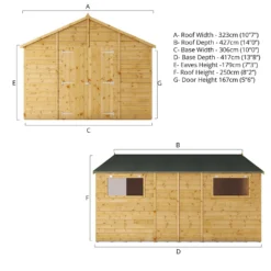 Mercia 14ft X 10ft Premium Shiplap Modular Workshop Shed - Including Installation -Garden Decorations and Ornaments Store 13555755 6864949337046272