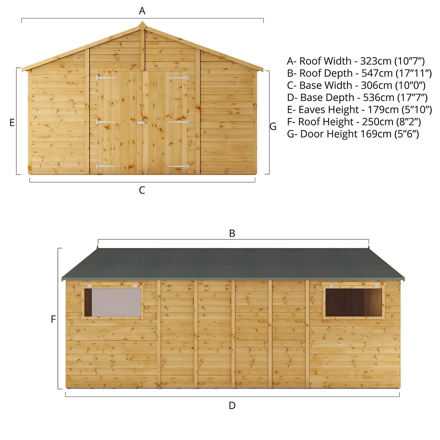 Mercia 18ft X 10ft Premium Shiplap Modular Workshop Shed - Including Installation 7 Mercia 18ft X 10ft Premium Shiplap Modular Workshop Shed - Including Installation - Image 7