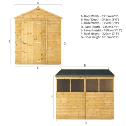 Mercia 8ft X 6ft Premium Shiplap Apex Shed -Garden Decorations and Ornaments Store 13555773 7154949337250983