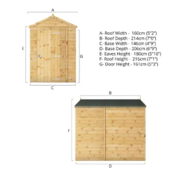Mercia 7ft X 5ft Premium Windowless Shiplap Apex Shed -Garden Decorations and Ornaments Store 13555774 1924949335014927