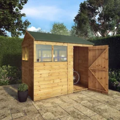 Mercia 8ft X 6ft Premium Shiplap Reverse Apex Shed - Including Installation -Garden Decorations and Ornaments Store 13555782 9644949334828942