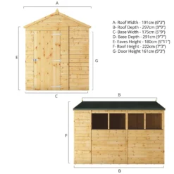 Mercia 10ft X 6ft Premium Shiplap Apex Shed - Including Installation -Garden Decorations and Ornaments Store 13555784 1294949337809076