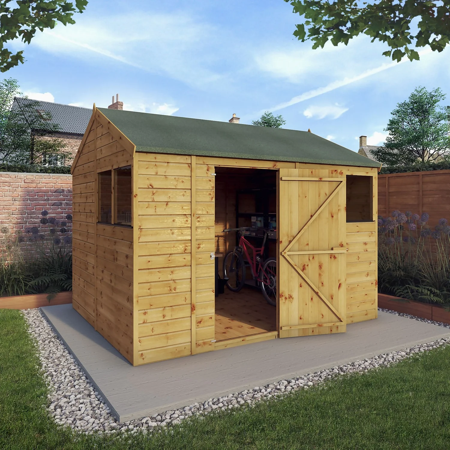 Mercia 10ft X 8ft Premium Shiplap Reverse Apex Shed - Including Installation 9 Mercia 10ft X 8ft Premium Shiplap Reverse Apex Shed - Including Installation - Image 9