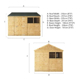 Mercia 10ft X 8ft Premium Shiplap Reverse Apex Shed -Garden Decorations and Ornaments Store 13555798 1484949338689279