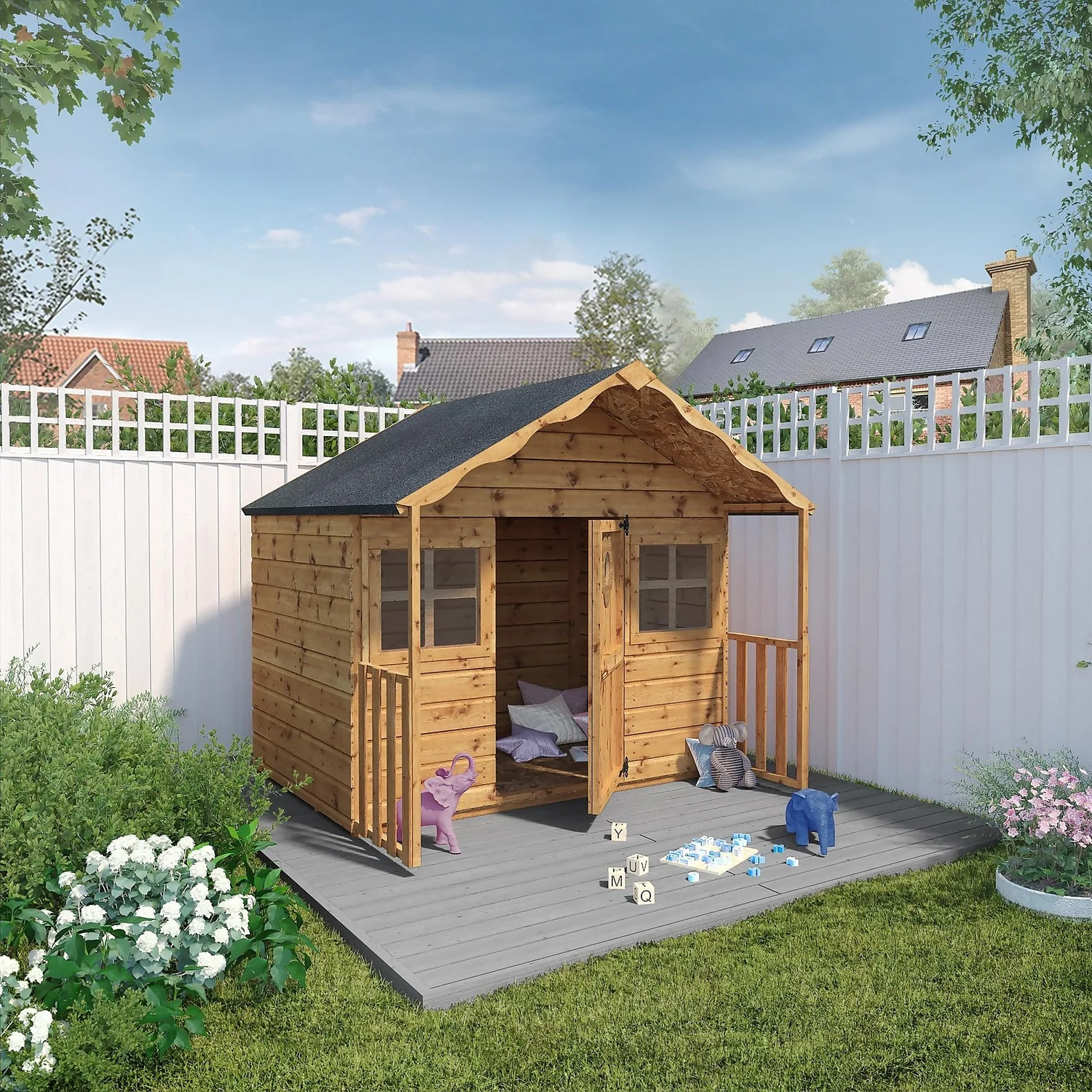 Mercia 5ft X 6ft Honeysuckle Wooden Playhouse - Installation Included 2 Mercia 5ft X 6ft Honeysuckle Wooden Playhouse - Installation Included - Image 2