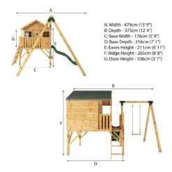 Mercia 5ft X 6ft Honeysuckle Wooden Playhouse -Garden Decorations and Ornaments Store 13555811 1774951880057079