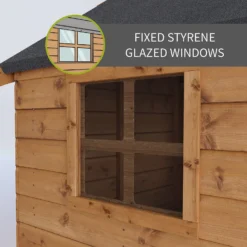 Mercia 5ft X 6ft Pent Wooden Playhouse With Tower & Slide -Garden Decorations and Ornaments Store 13555815 1624951147510764