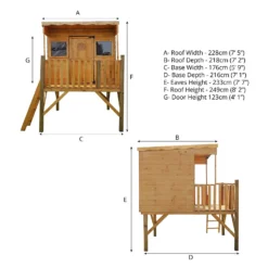 Mercia 5ft X 6ft Pent Wooden Playhouse With Tower - Installation Included -Garden Decorations and Ornaments Store 13555820 8394951147597974