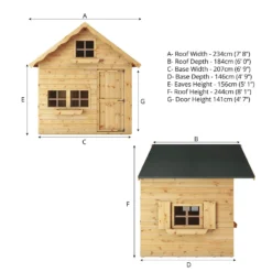 Mercia 7ft X 5ft Swiss Cottage Double Storey Playhouse -Garden Decorations and Ornaments Store 13555823 5884949333819589