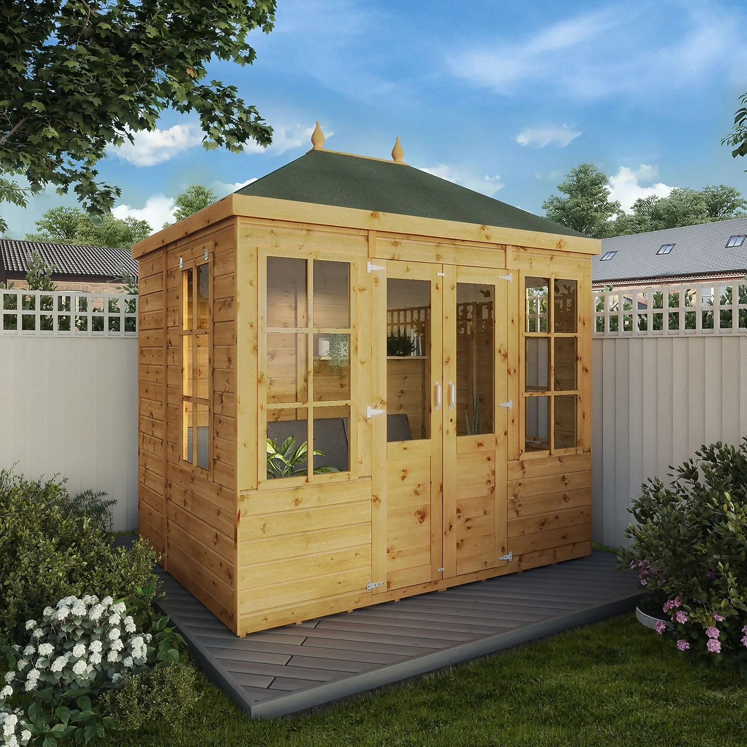Mercia 8ft X 6ft Premium Clover Summerhouse 2 Mercia 8ft X 6ft Premium Clover Summerhouse - Image 2