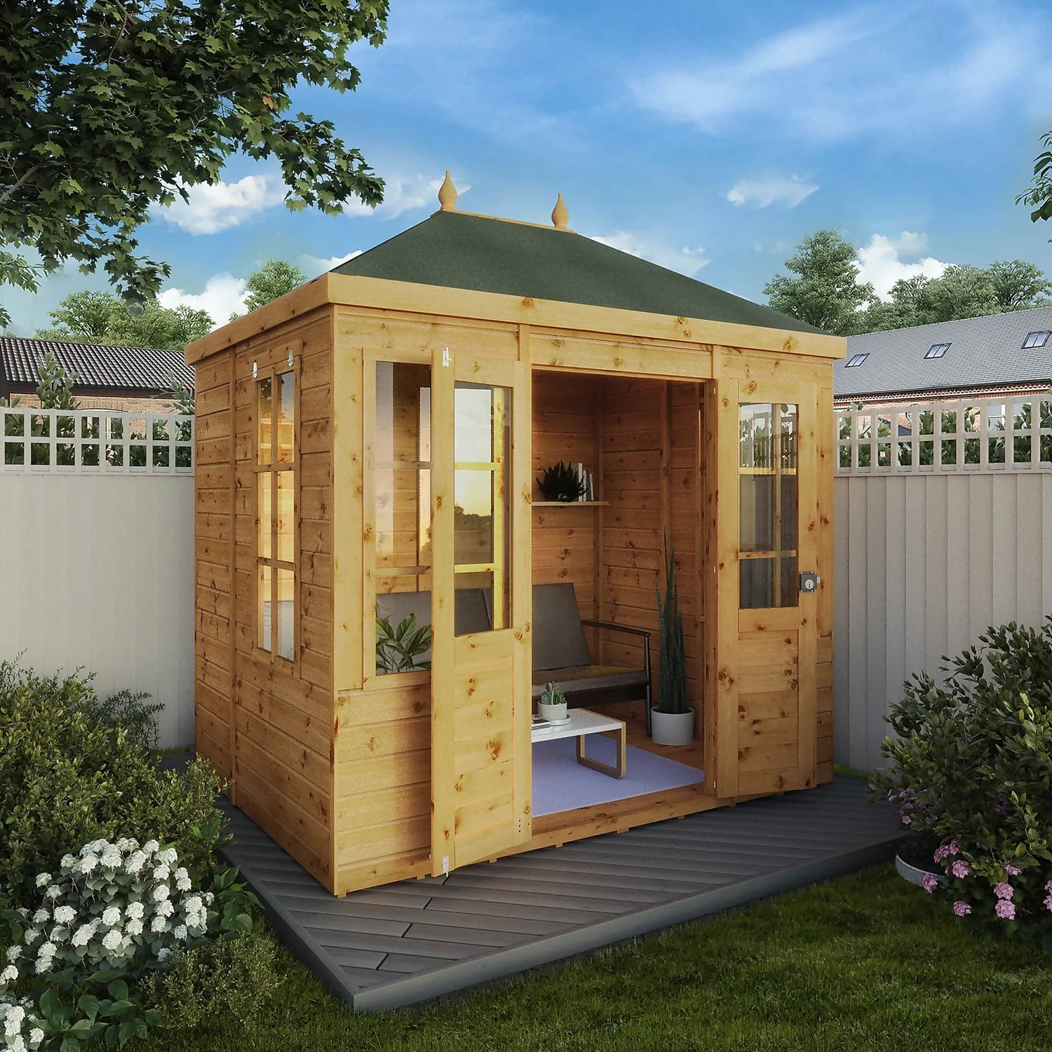 Mercia 8ft X 6ft Premium Clover Summerhouse 7 Mercia 8ft X 6ft Premium Clover Summerhouse - Image 7