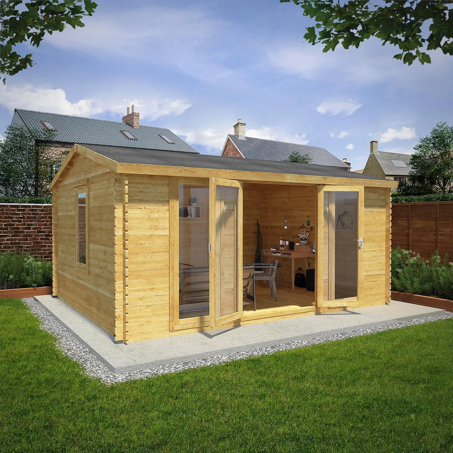 Mercia 5m X 4m Home Office Log Cabin 28mm 2 Mercia 5m X 4m Home Office Log Cabin 28mm - Image 2