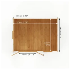 Mercia 4m X 3m Home Office Log Cabin 34mm -Garden Decorations and Ornaments Store 13555843 1415025546100341