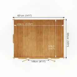 Mercia 4.5m X 3.5m Home Office Log Cabin 34mm -Garden Decorations and Ornaments Store 13555844 1915025545427345