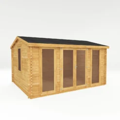 Mercia 4.5m X 3.5m Home Office Log Cabin 44mm
