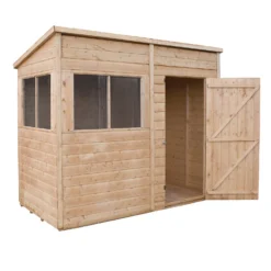 Mercia 8ft X 4ft Premium Shiplap Modular Pent Shed - Including Installation