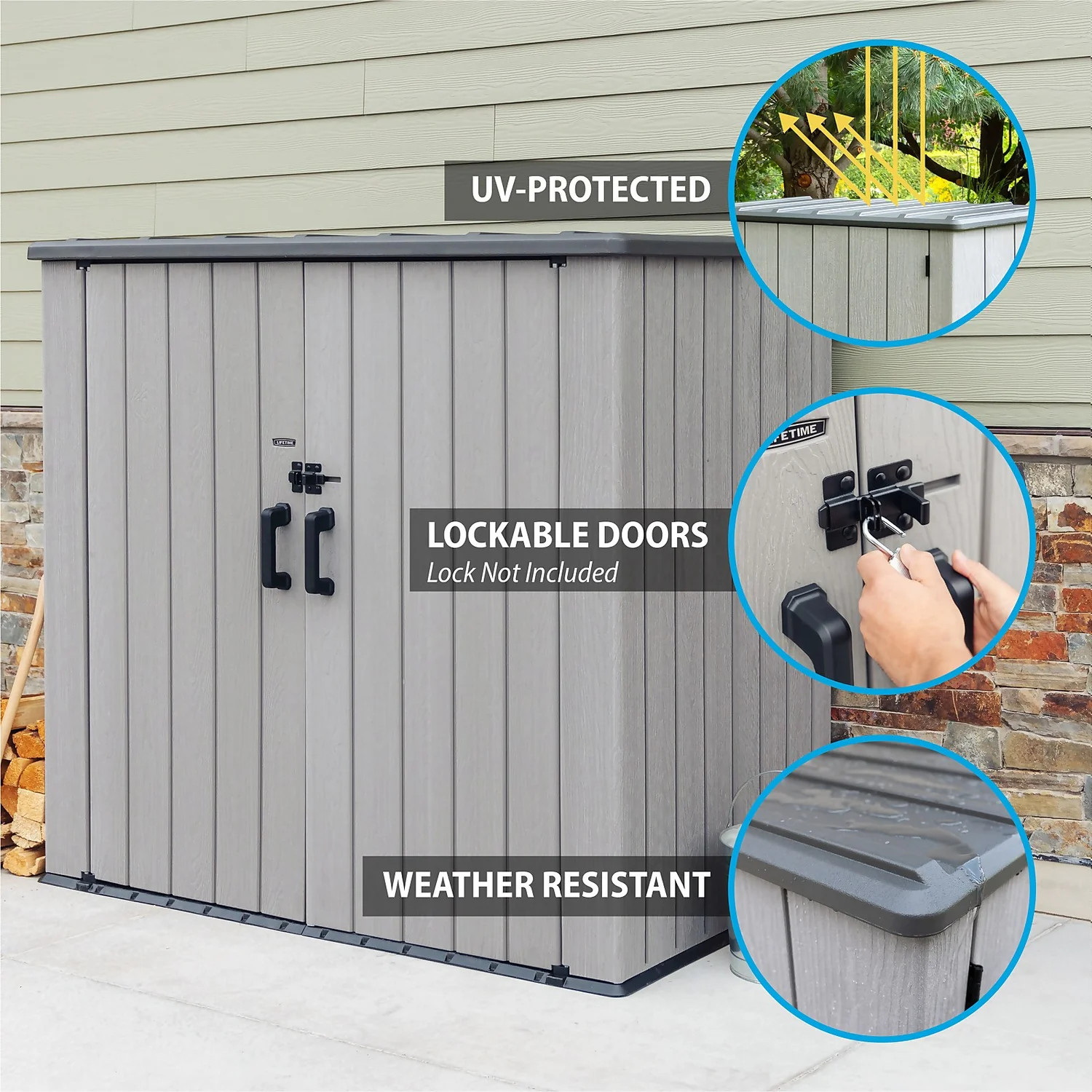 Lifetime Plastic Outdoor Utility Shed 3 Lifetime Plastic Outdoor Utility Shed - Image 3