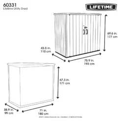 Lifetime Plastic Outdoor Utility Shed 12 Lifetime Plastic Outdoor Utility Shed -Garden Decorations and Ornaments Store 13660825 2034949054210748