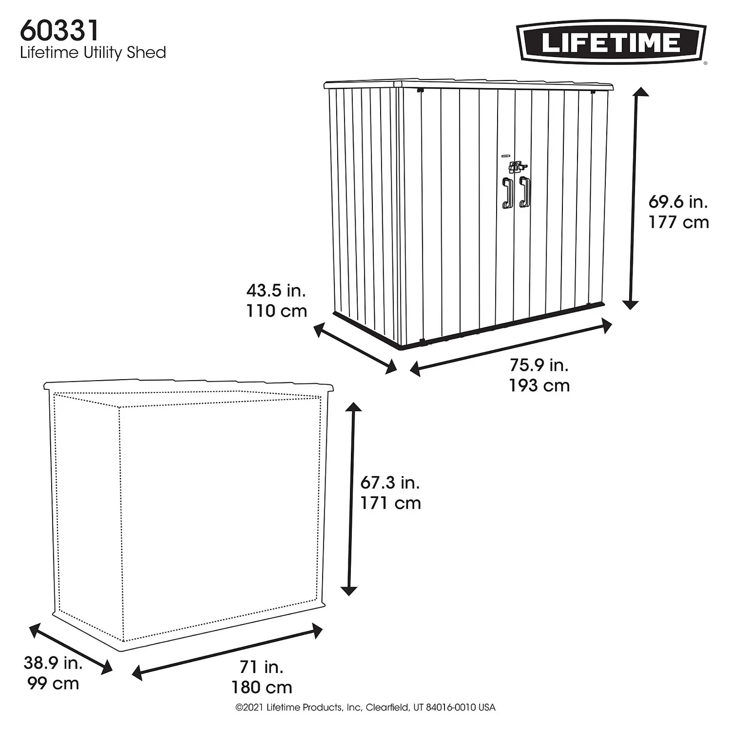 Lifetime Plastic Outdoor Utility Shed 4 Lifetime Plastic Outdoor Utility Shed - Image 4