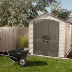 Lifetime Plastic Outdoor Storage Shed - 7x7ft -Garden Decorations and Ornaments Store 13660826 4494949045632983