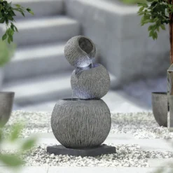 Stylish Fountain Illusion Falls Water Feature With LEDs -Garden Decorations and Ornaments Store 13846045 4344962027737883