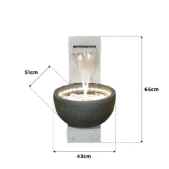 Stylish Fountain Solitary Pour Water Feature With LEDs -Garden Decorations and Ornaments Store 13846046 1294978880968719
