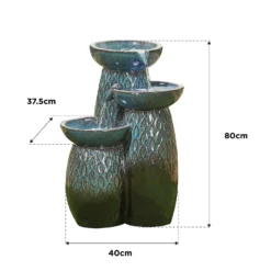 Stylish Fountain Glazed Trio Water Feature With LEDs 7 Stylish Fountain Glazed Trio Water Feature With LEDs -Garden Decorations and Ornaments Store 13846047 1304962028404822