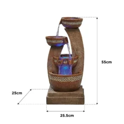 Stylish Fountain Azure Columns Water Feature With LEDs -Garden Decorations and Ornaments Store 13846050 1534978881017244