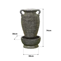 Stylish Fountain Rippling Vase Water Feature With LEDs -Garden Decorations and Ornaments Store 13846051 5334978881050739