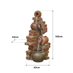 Stylish Fountain Flowing Jugs Water Feature With LEDs -Garden Decorations and Ornaments Store 13846053 1464978881021036