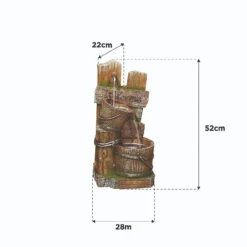 Stylish Fountain Fence Post Pours Water Feature With LEDs -Garden Decorations and Ornaments Store 13846055 2704978881001455