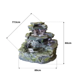 Stylish Fountain Garda Falls Water Feature With LEDs -Garden Decorations and Ornaments Store 13846065 2124978881057603