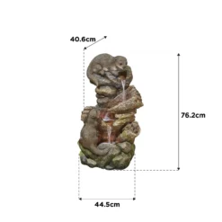 Stylish Fountain Otter Pools Water Feature With LEDs -Garden Decorations and Ornaments Store 13846071 1084962028366896