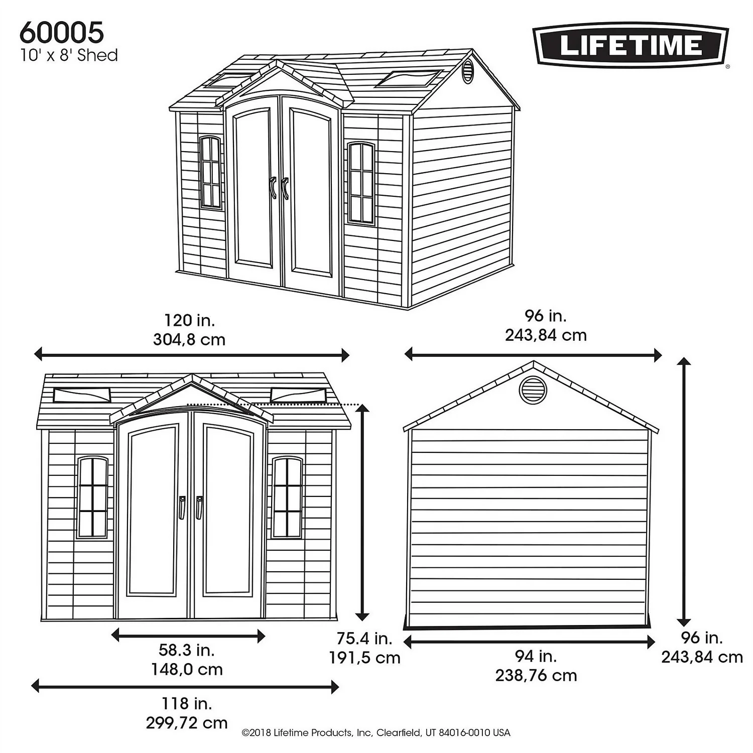 Lifetime 10 X 8ft Outdoor Storage Shed - Installation Included 9 Lifetime 10 X 8ft Outdoor Storage Shed - Installation Included - Image 9