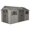 Lifetime 15 X 8ft Rough Cut Dual Entry Outdoor Storage Shed - Installation Included