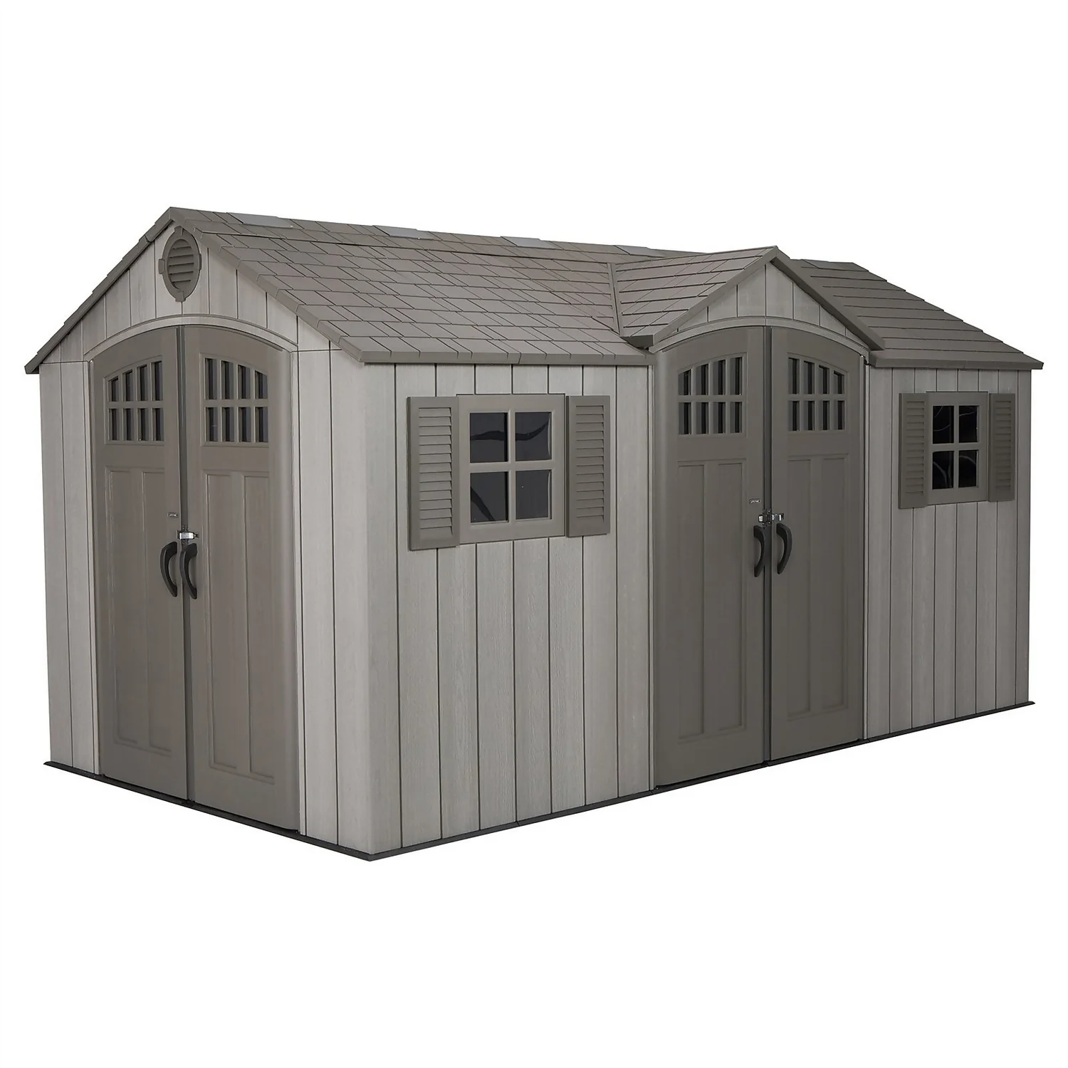Lifetime 15 X 8ft Rough Cut Dual Entry Outdoor Storage Shed - Installation Included 1 Lifetime 15 X 8ft Rough Cut Dual Entry Outdoor Storage Shed - Installation Included